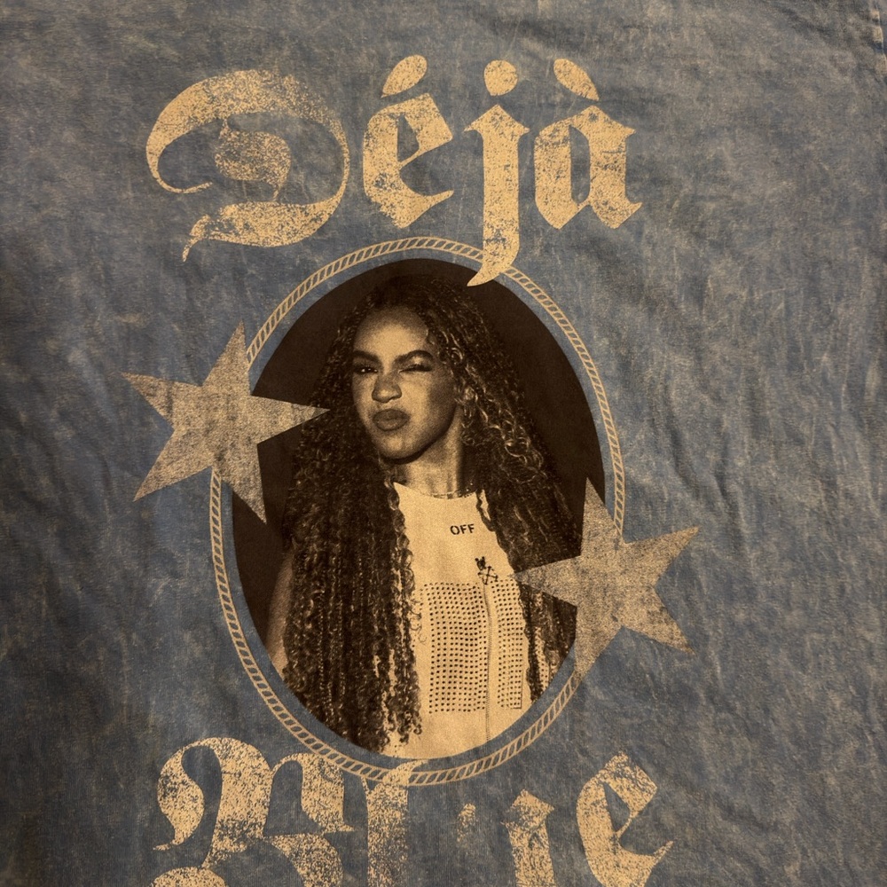 Cowboy Carter “Déjà Blue” Tee — NWOT — Print Imperfections (READ BELOW) - Picture 10 of 10